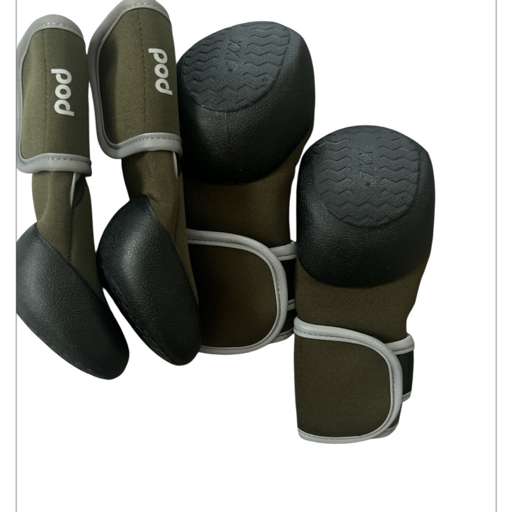 Pod Protective Dog Boots in Black and Olive